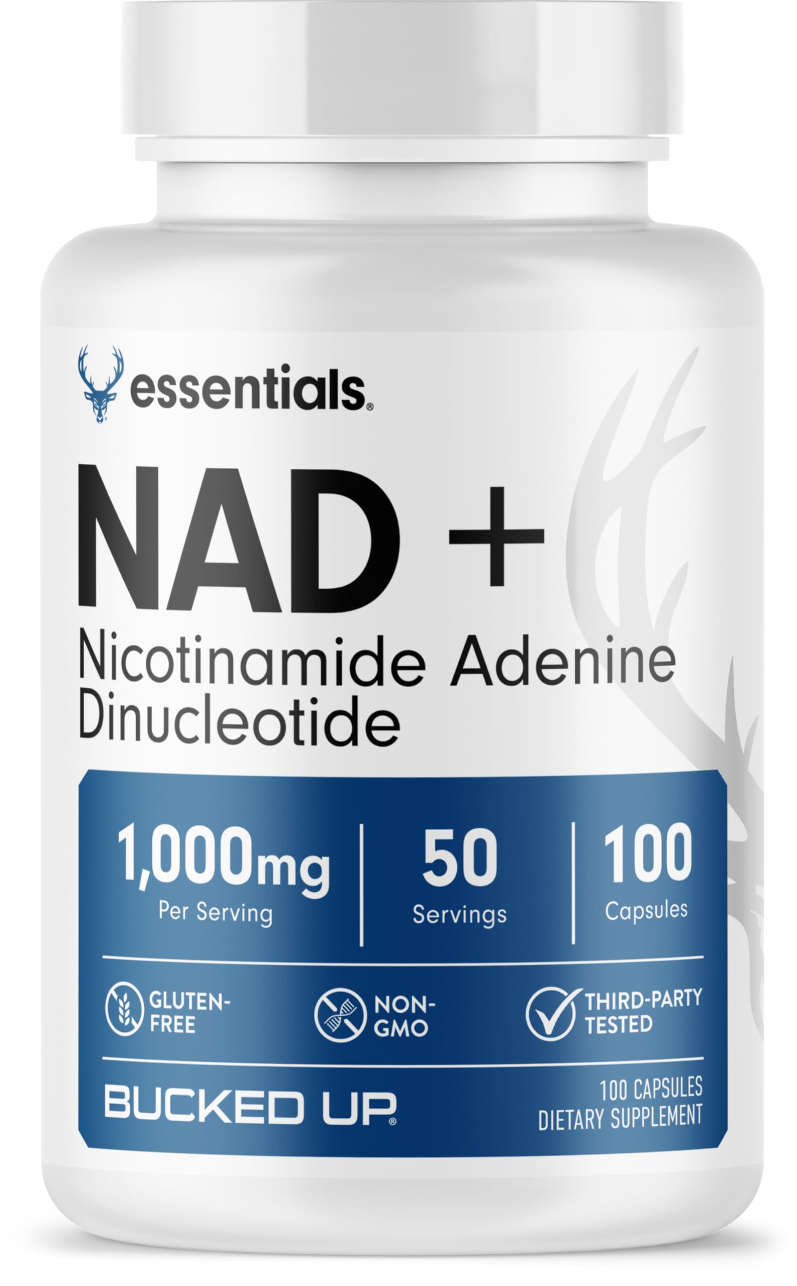 Bucked Up NAD+ 1000mg Capsule, 100 Count