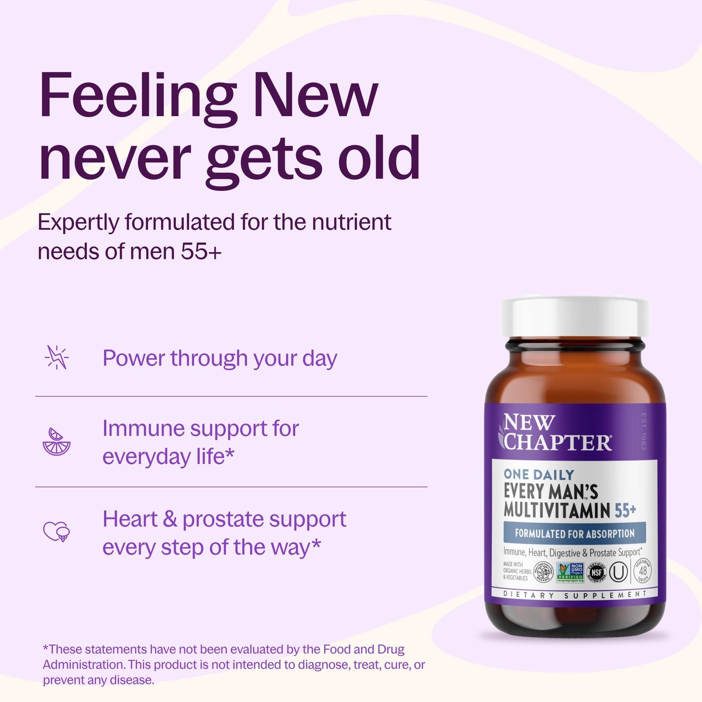 New Chapter Every Man's One Daily 55+ Multivitamin, 48 Tablets