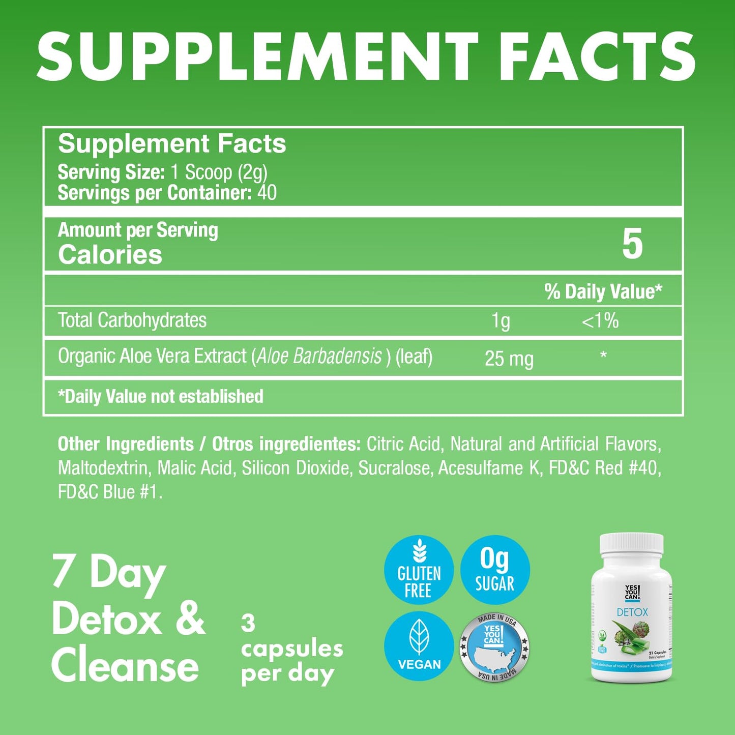 Yes You Can! Natural Detox Pills - Diuretic Cleanse with Electrolytes & Vitamins - Helps with Water Retention - Gluten-Free, 42 Capsules