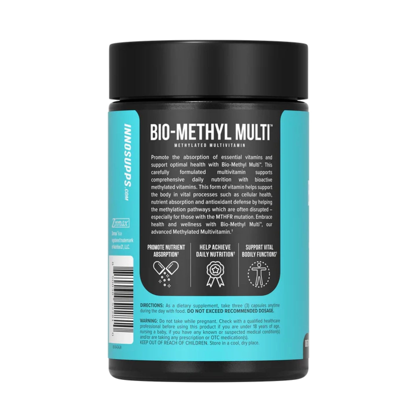 InnoSupps Bio-Methyl Multi - Methylated Multivitamin with Magnesium, Folate, Zinc, & Vitamins Capsules, 90 Count