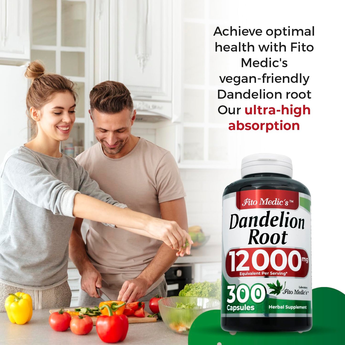 FITO MEDIC'S Dandelion Root Capsules 300 Count