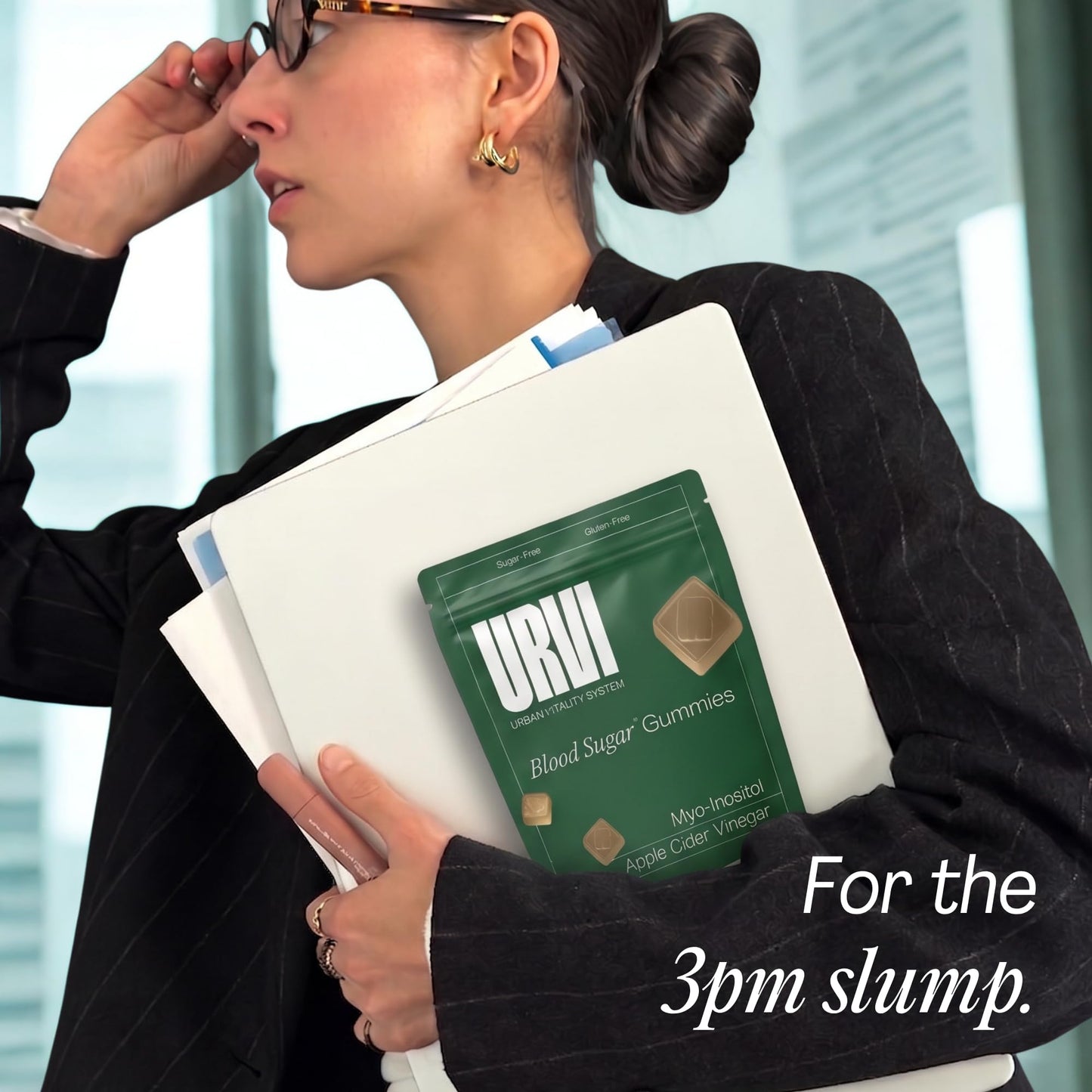 URVI Myo-Inositol and Apple Cider Vinegar Gummies with Chromium and Zinc, 60 Gummies