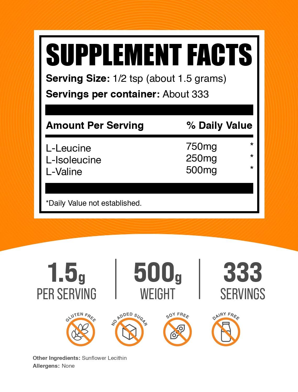 BulkSupplements BCAA 3:1:2 Powder 17.637 oz
