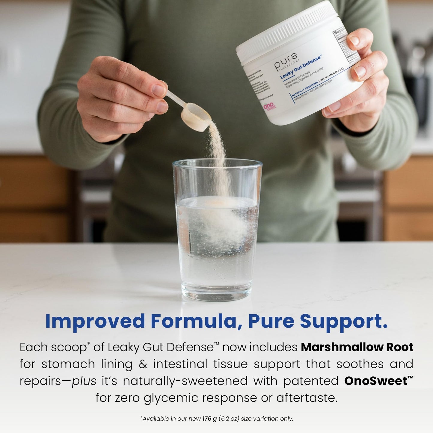Pure Therapro Rx Leaky Gut Defense Powder, L-Glutamine Blend, 5.9 Ounce