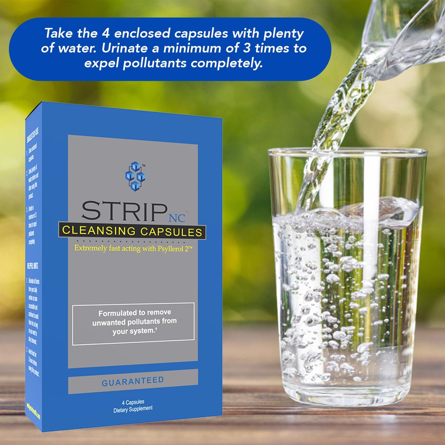 Wellgenix Strip NC Herbal Cleanse Detox Capsules, 4 Count
