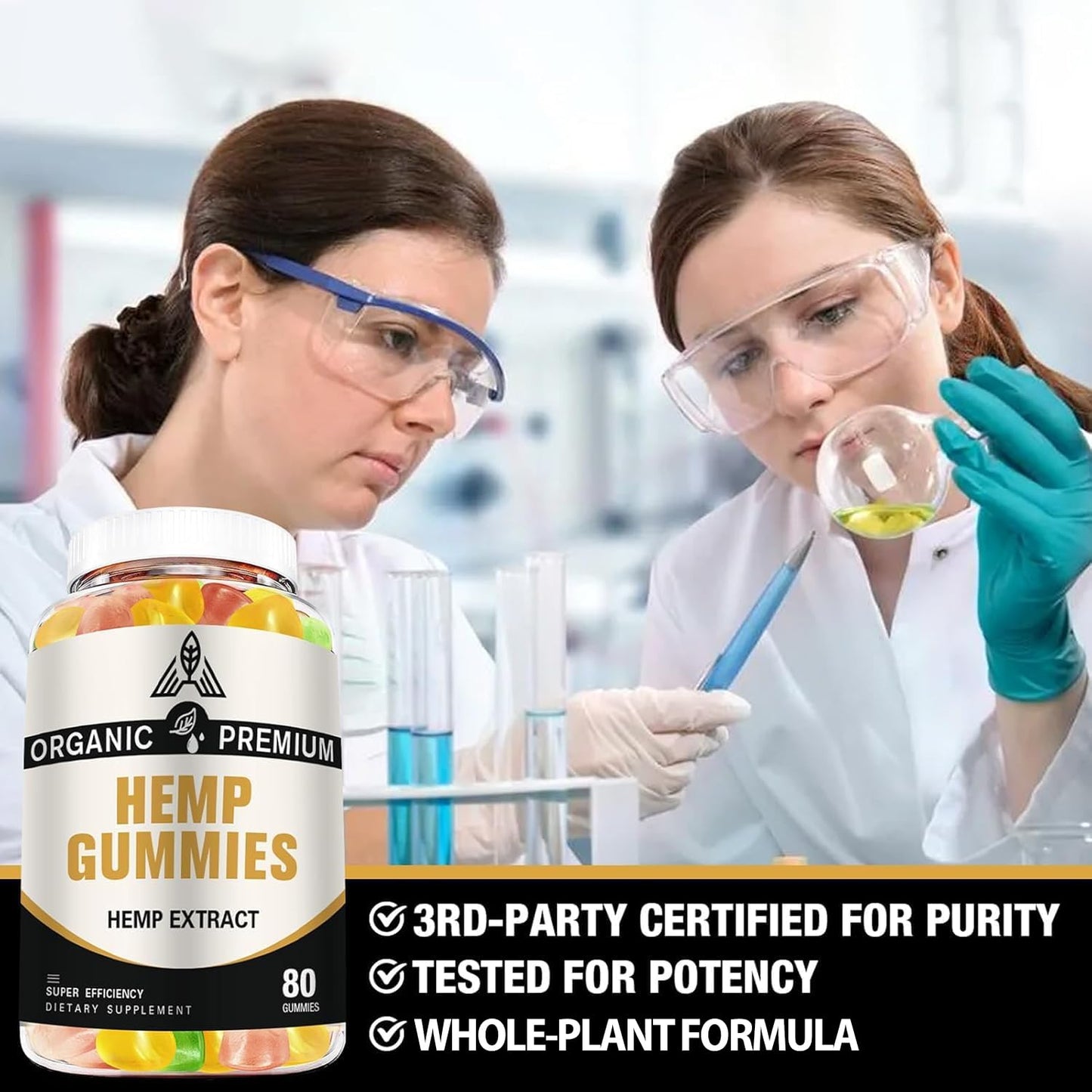 DriRaych Hemp Gummies for Sleep, Pain, Anxiety Relief Extra Strength High Potency, 160 Gummies
