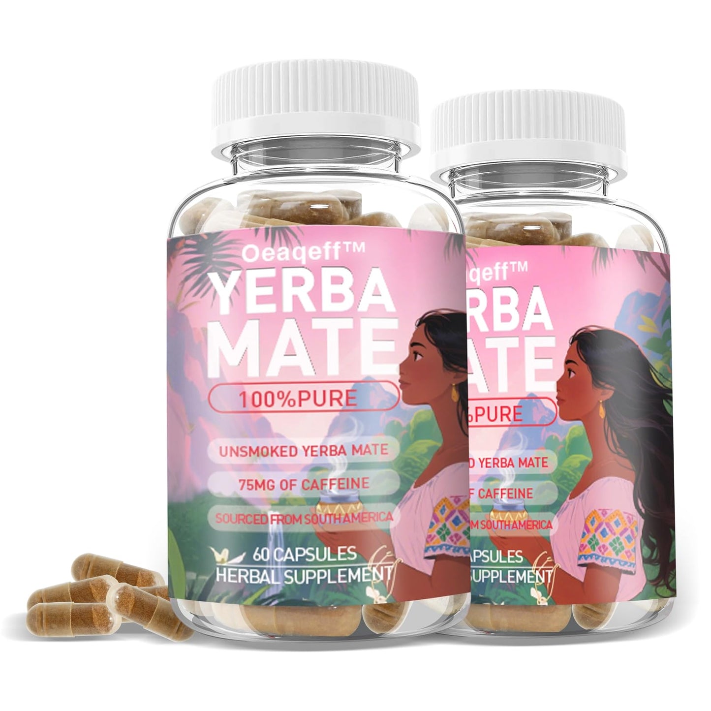 Oeaqeff Yerba Mate Capsules, 60 Capsules