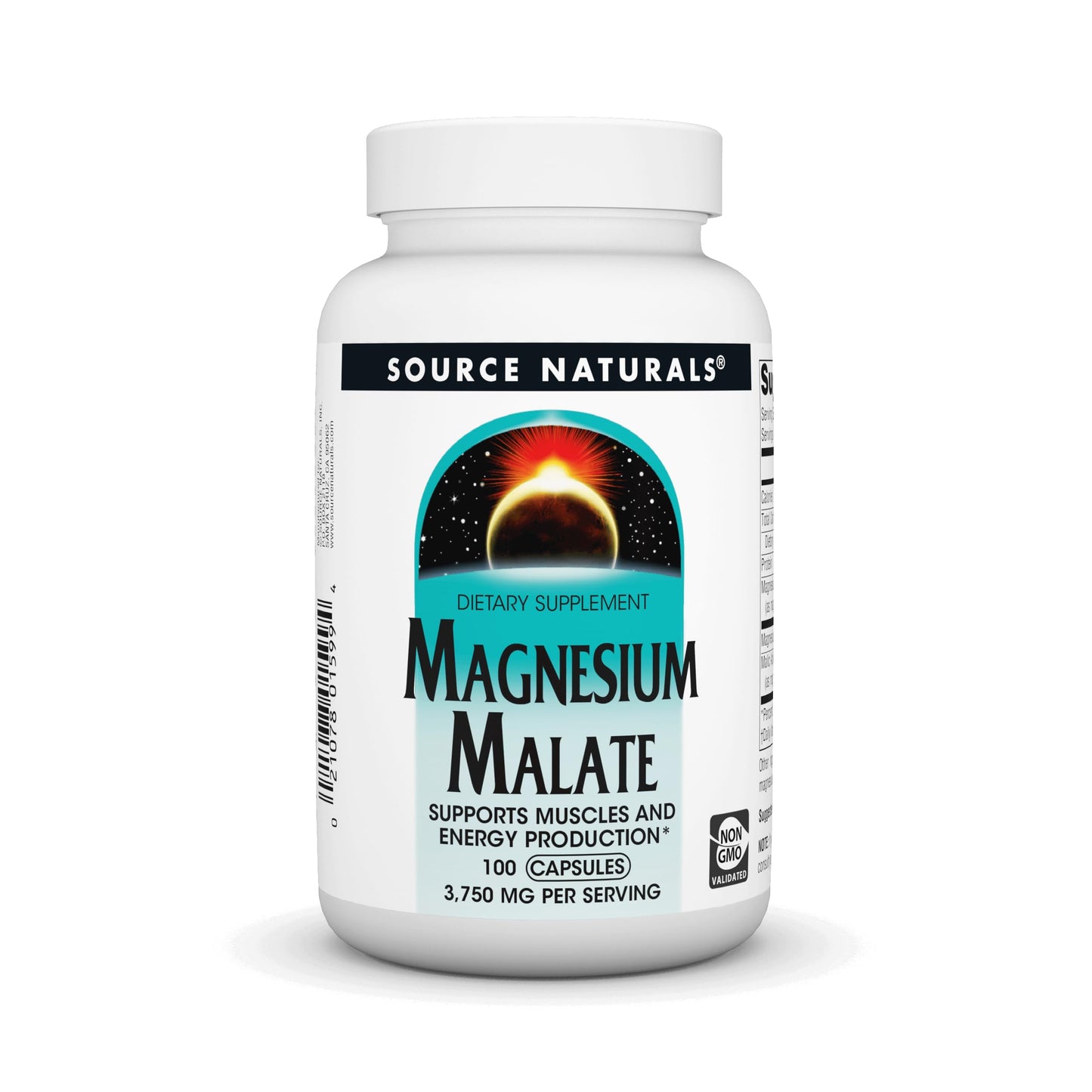 Source Naturals Magnesium Malate 100 Capsules