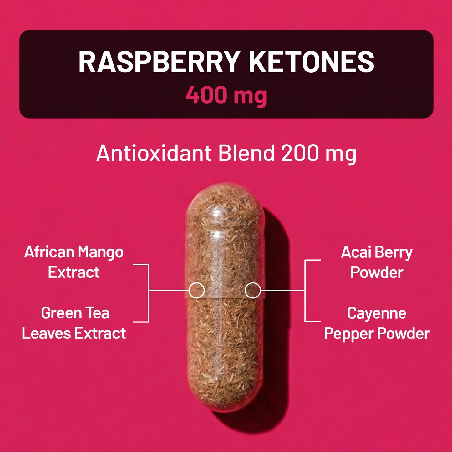 NatureWise Raspberry Ketones Plus with Green Tea Extract, Cayenne Pepper & Acai Berry 120 Capsules