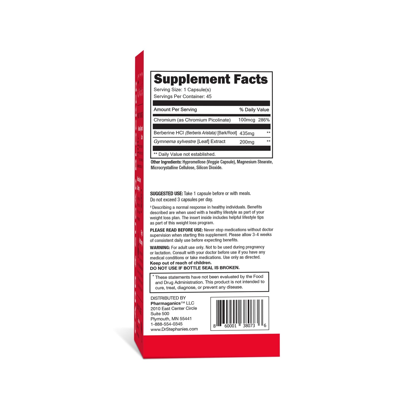 Pharmaganics Carb & Sugar Blocker Capsule 1 Count