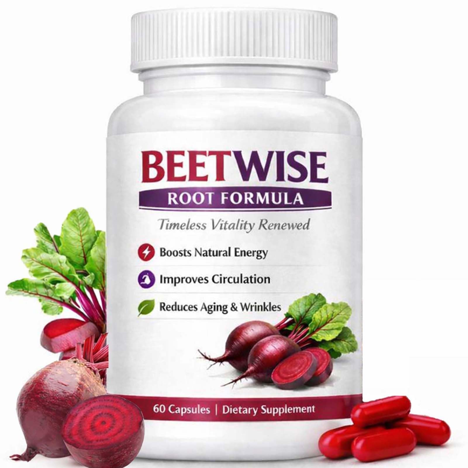 Tufonra Beetwise Root Formula Beetroot Supplement, 60 Capsules