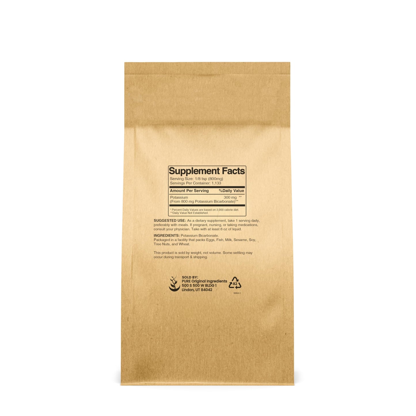 Pure Original Ingredients Potassium Bicarbonate Powder 32 oz