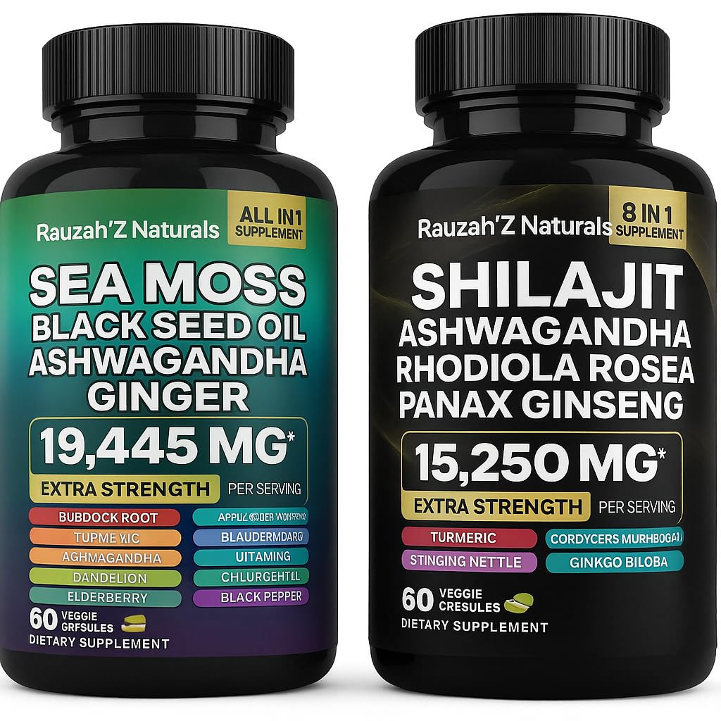 Generic Sea Moss & Shilajit Capsule Bundle, 120 Capsules