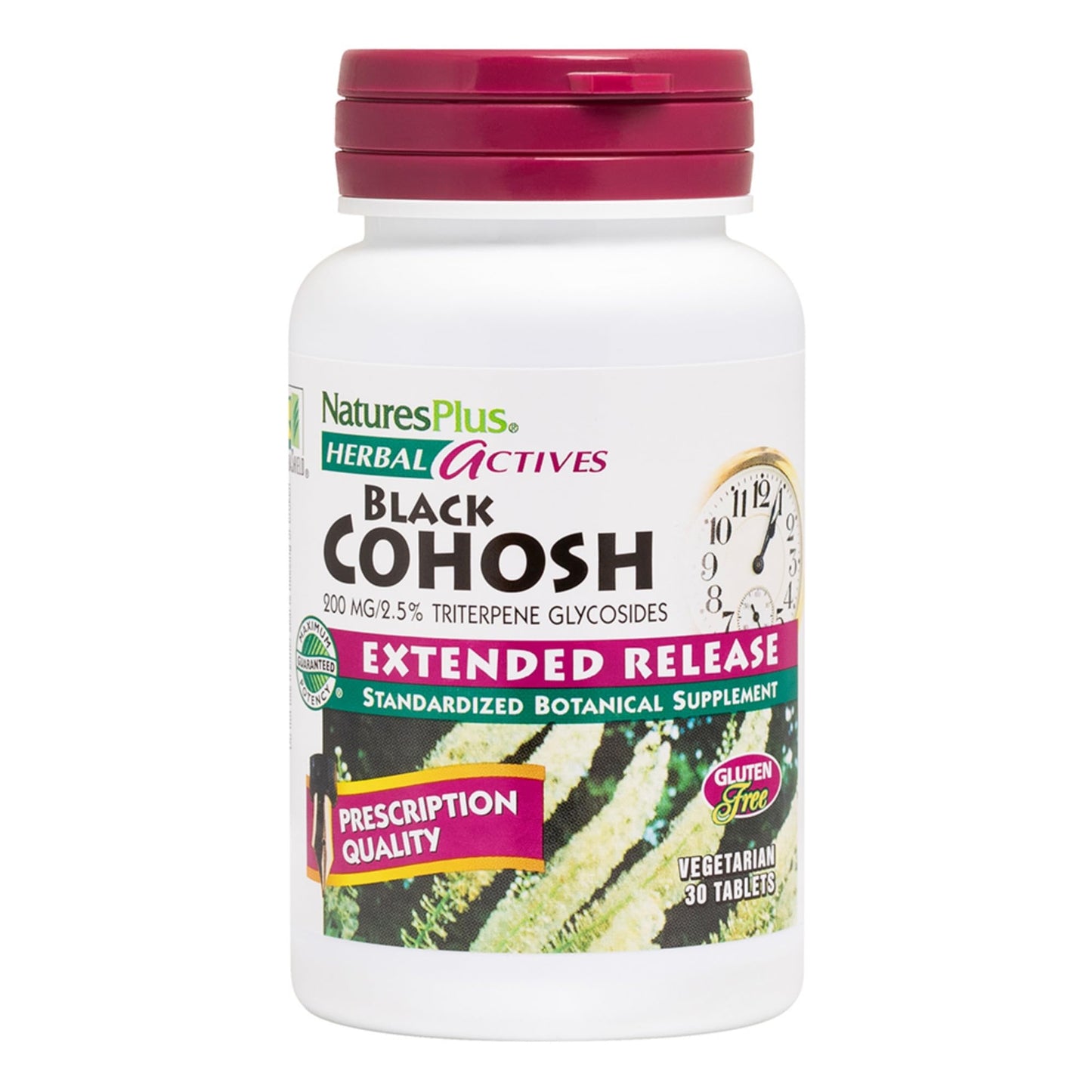 NaturesPlus Herbal Actives Black Cohosh Tablets 30 Count