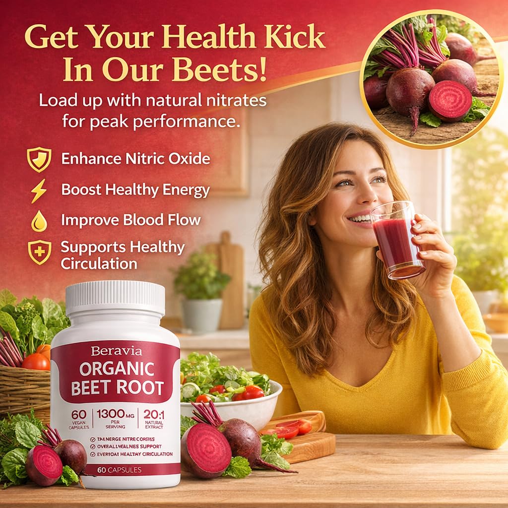 Beravia Beet Root Capsules 60 Count