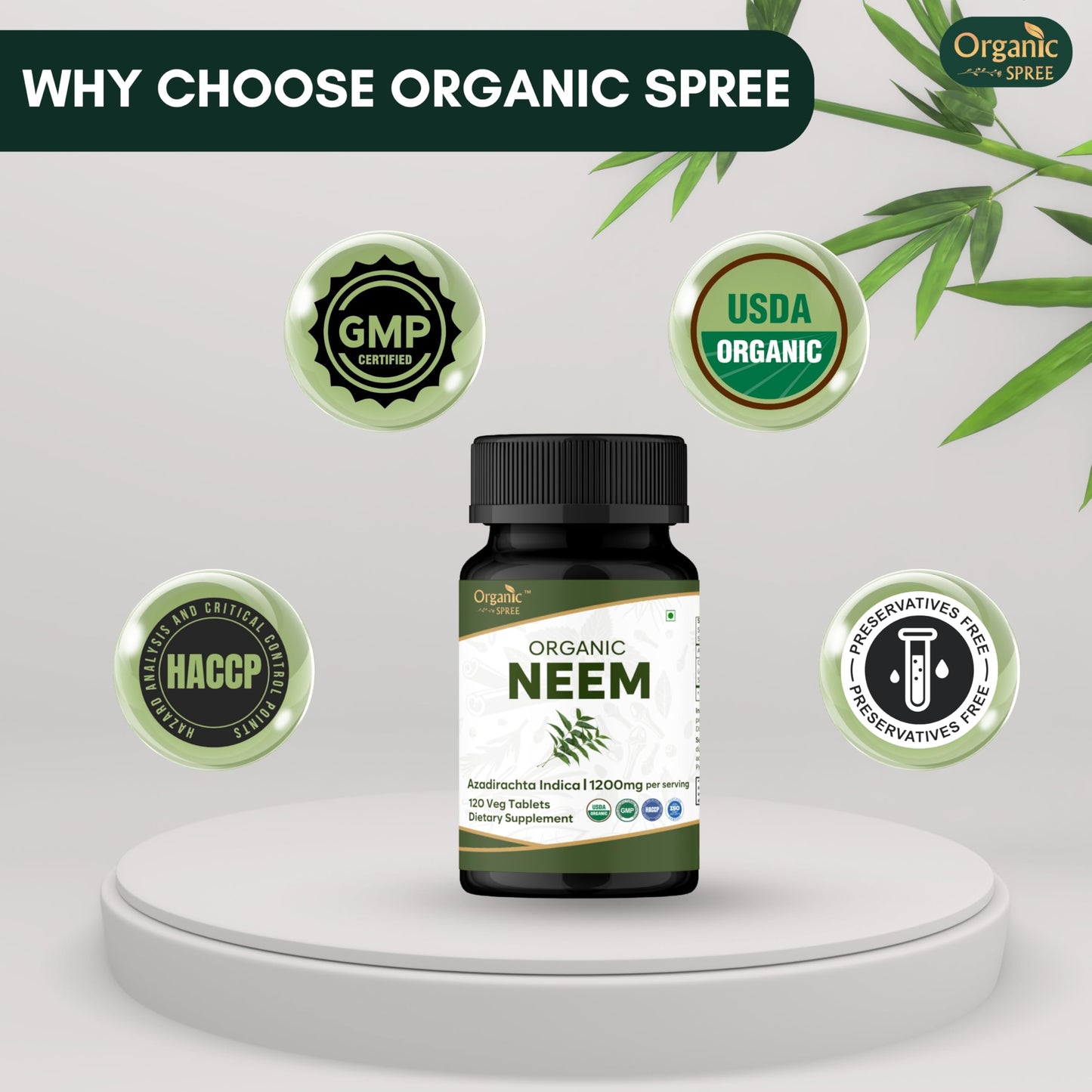 ORGANIC SPREE Neem 120 Tablets