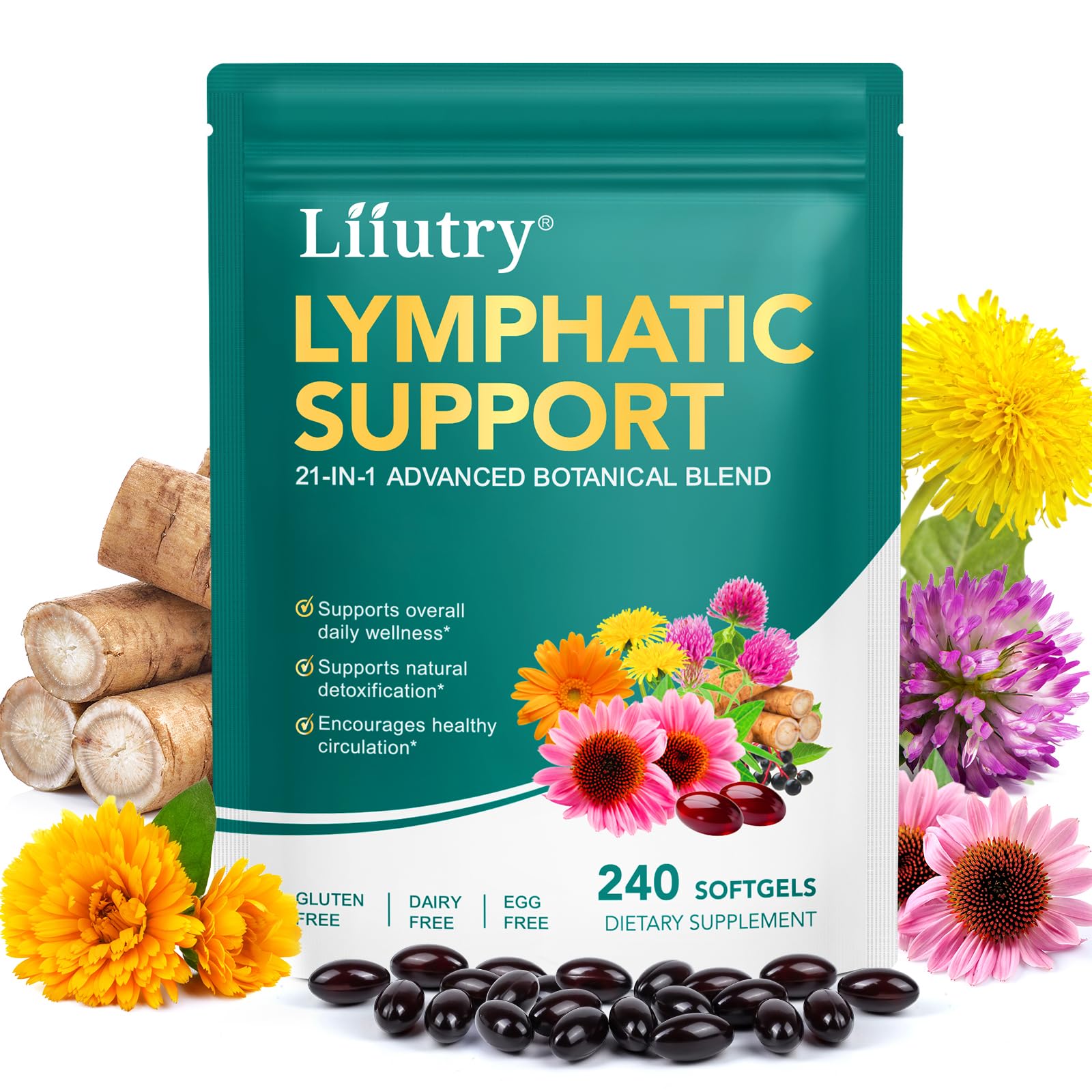 VOFANK Lymphatic Drainage Supplements Softgels 240