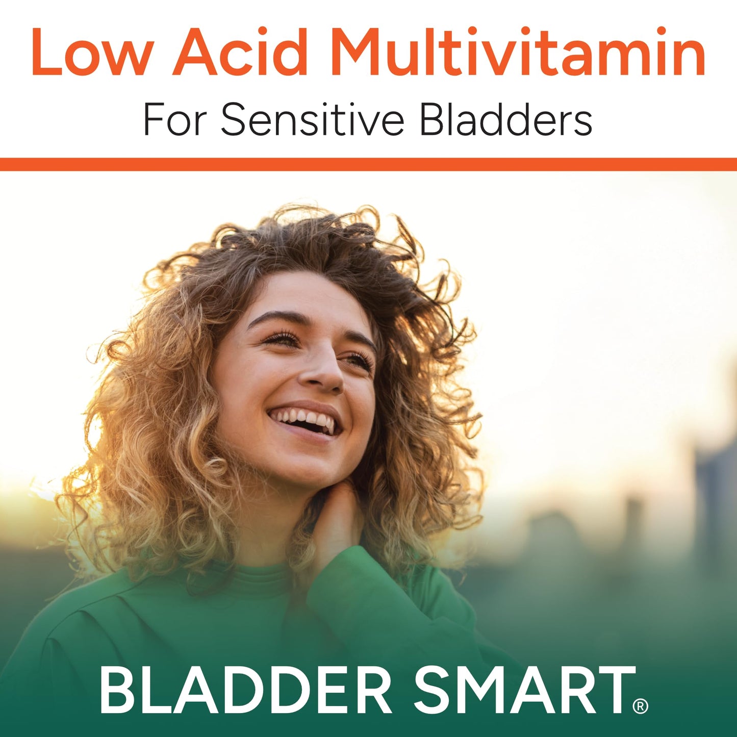 BLADDER SMART Low-Acid Multivitamin for Sensitive Bladders 60 Capsules