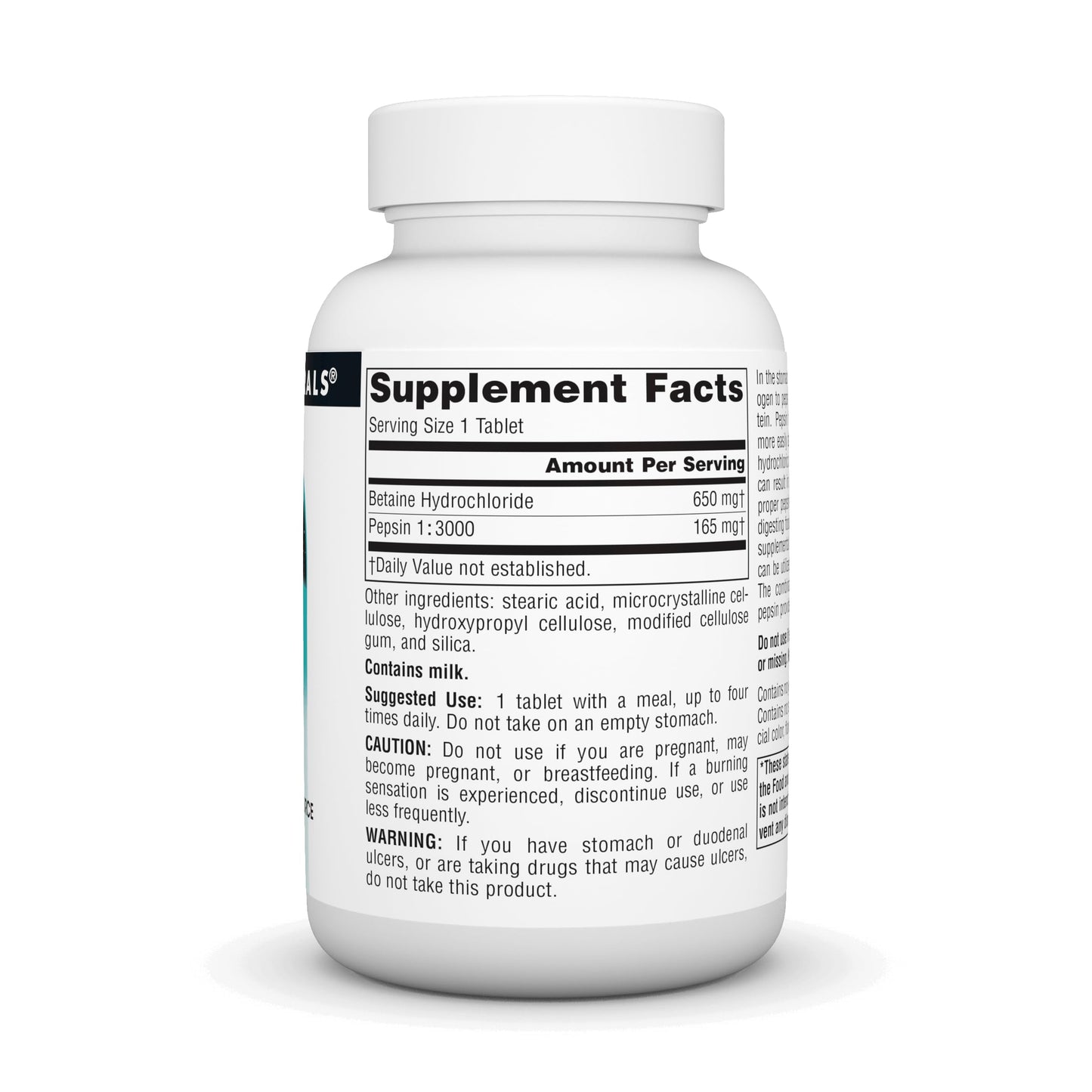 Source Naturals Betaine HCl 650mg Tablets, 90 Count
