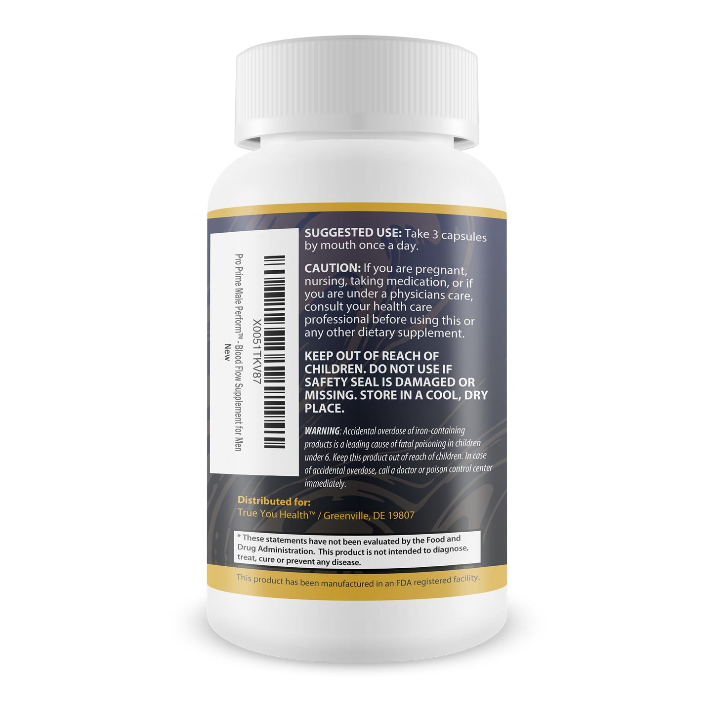 True You Health Pro Prime Male Perform Capsule 3 Count