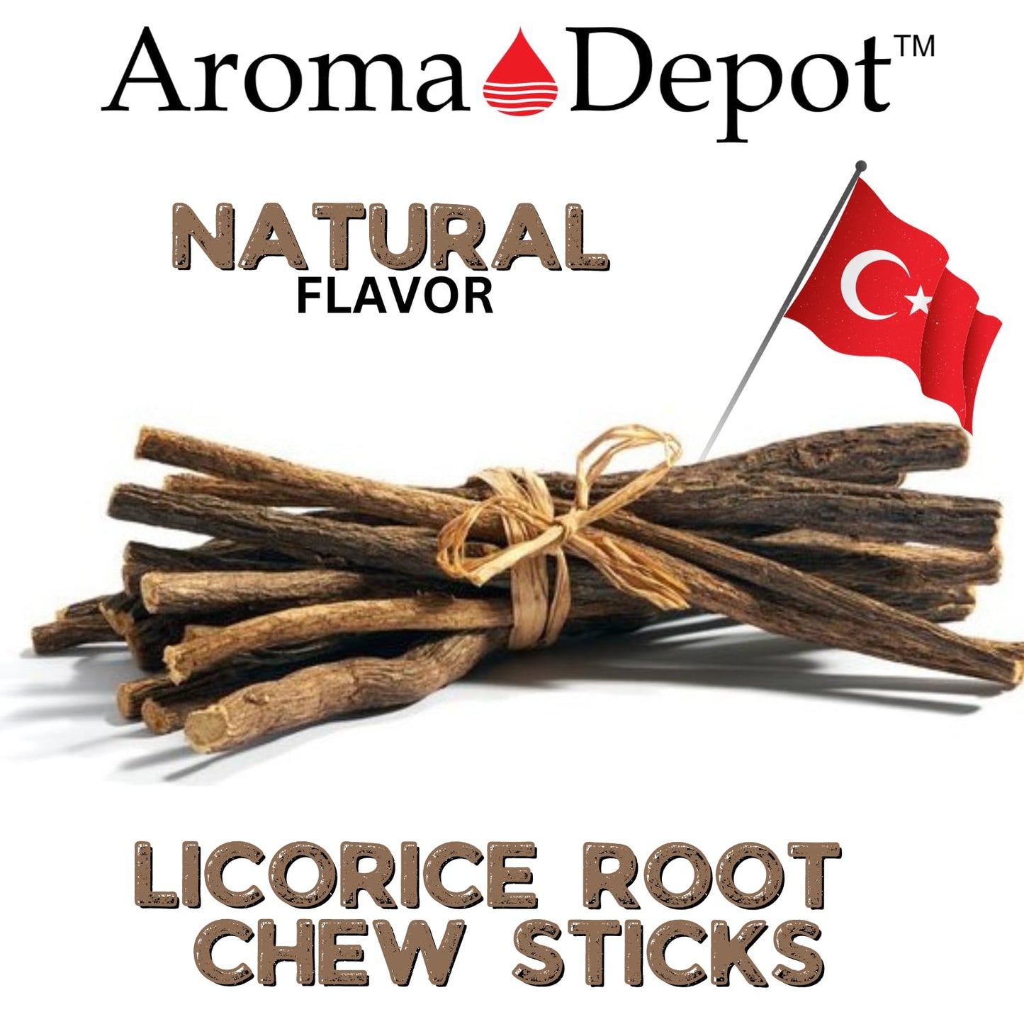 Aroma Depot Grape Licorice Root Chew Sticks, 4 Sticks