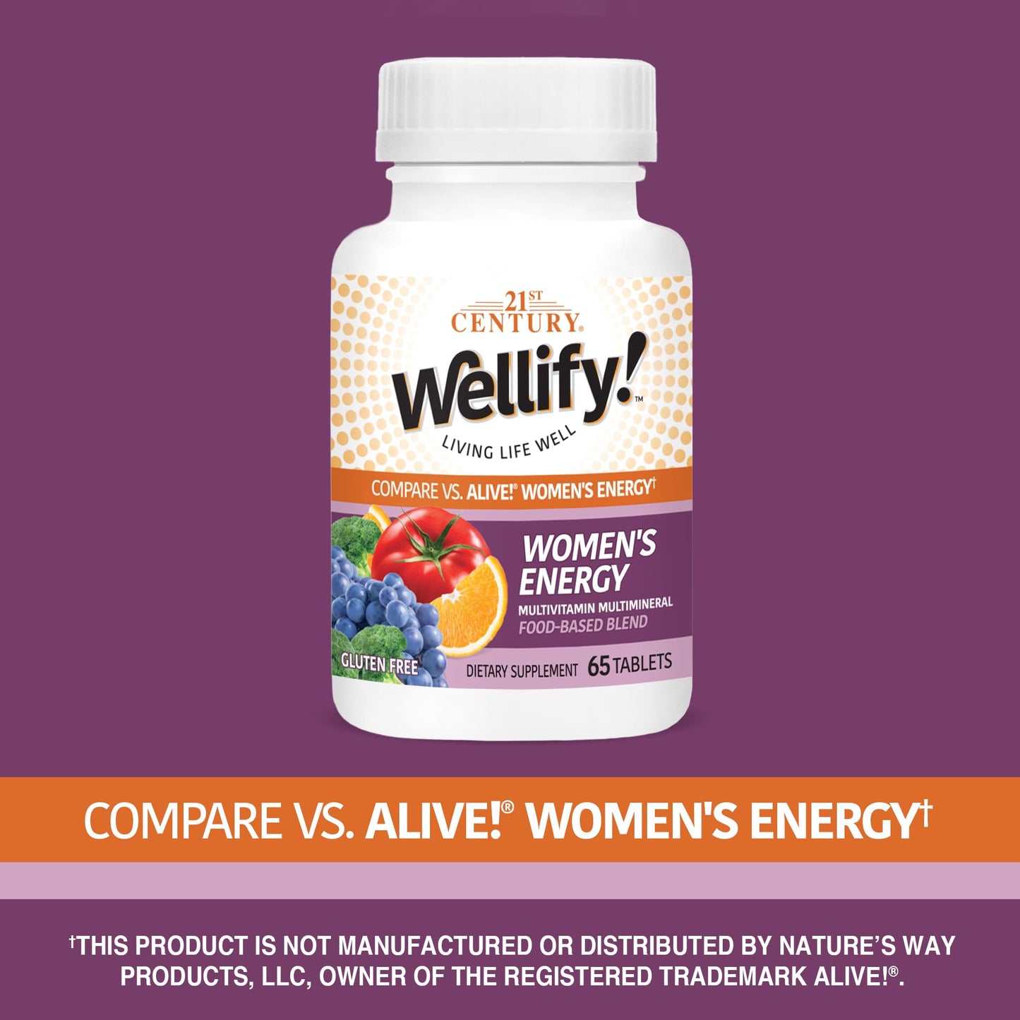 21st Century Wellify Women's Energy Multivitamins with Minerals Tablet 65 Count