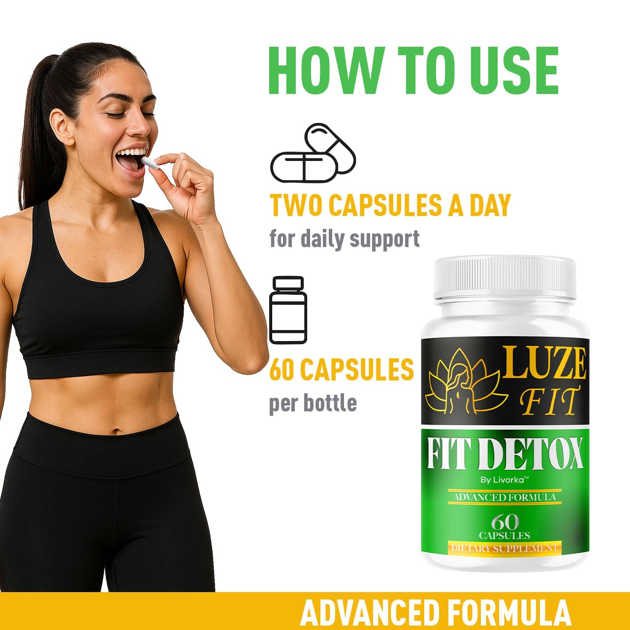 LIVORKA Luze Fit Detox Capsules 300 Count