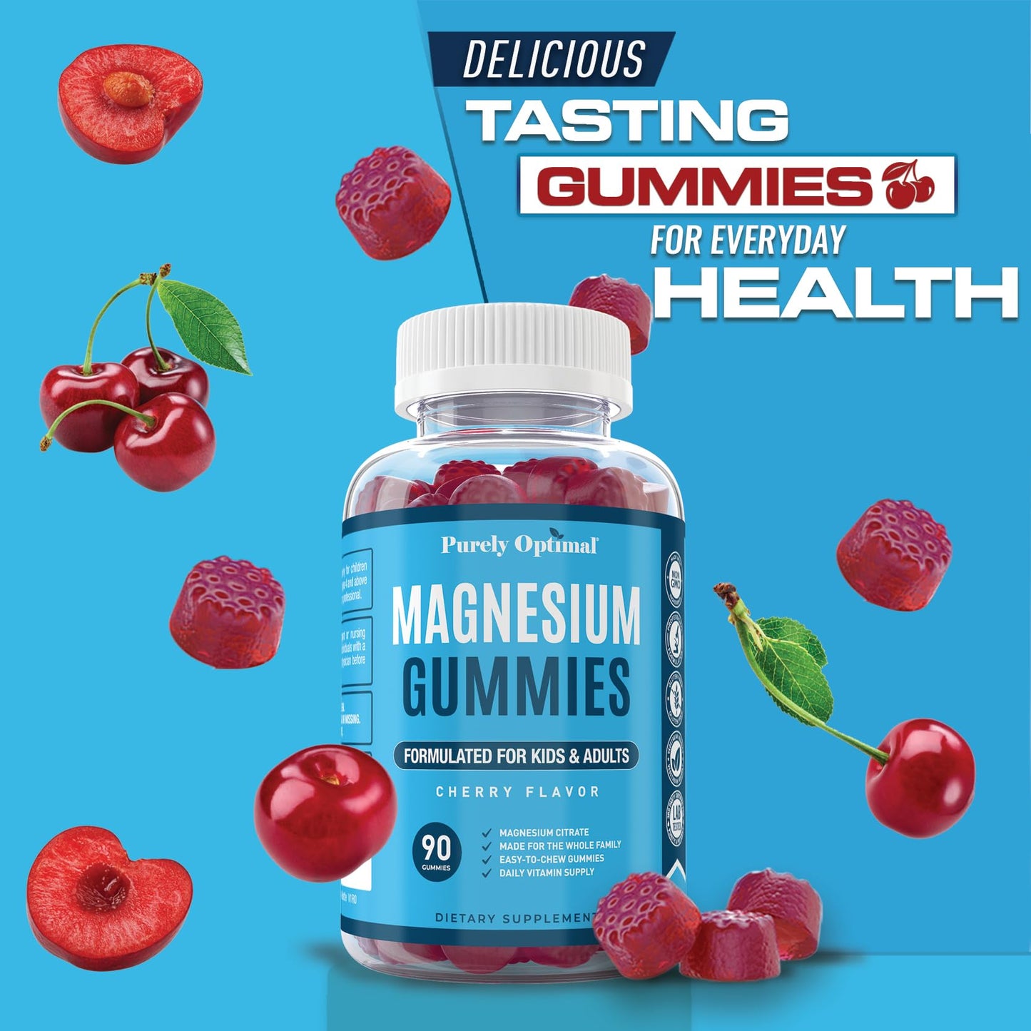 Purely Optimal Magnesium Citrate Gummies, 90 Count
