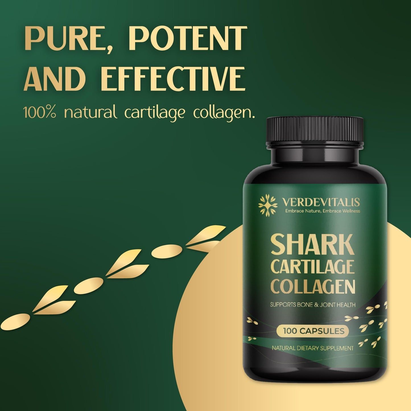 VERDEVITALIS Fish Collagen Peptides Capsules, 100 Capsules