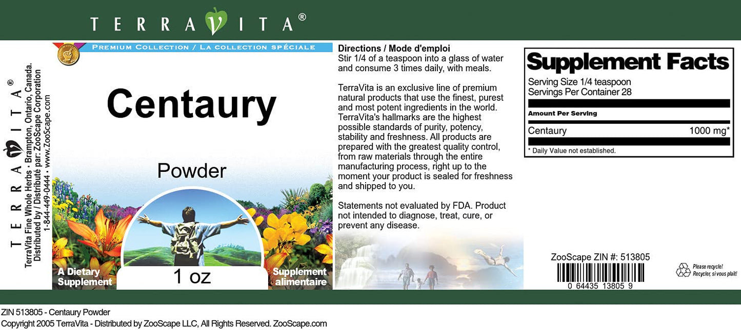 Terravita Centaury Powder 1 oz