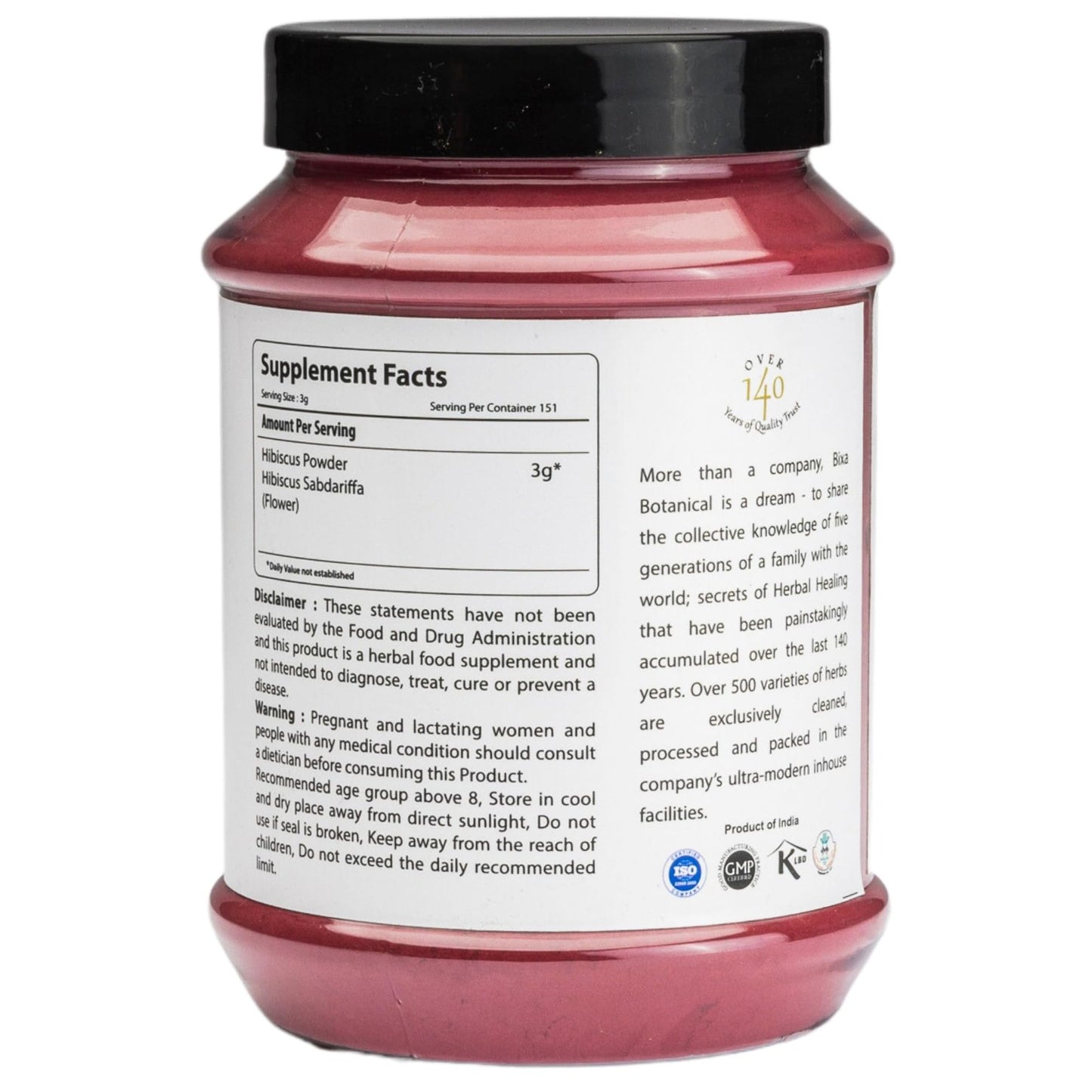 bixa BOTANICAL Hibiscus Powder 16 Ounces