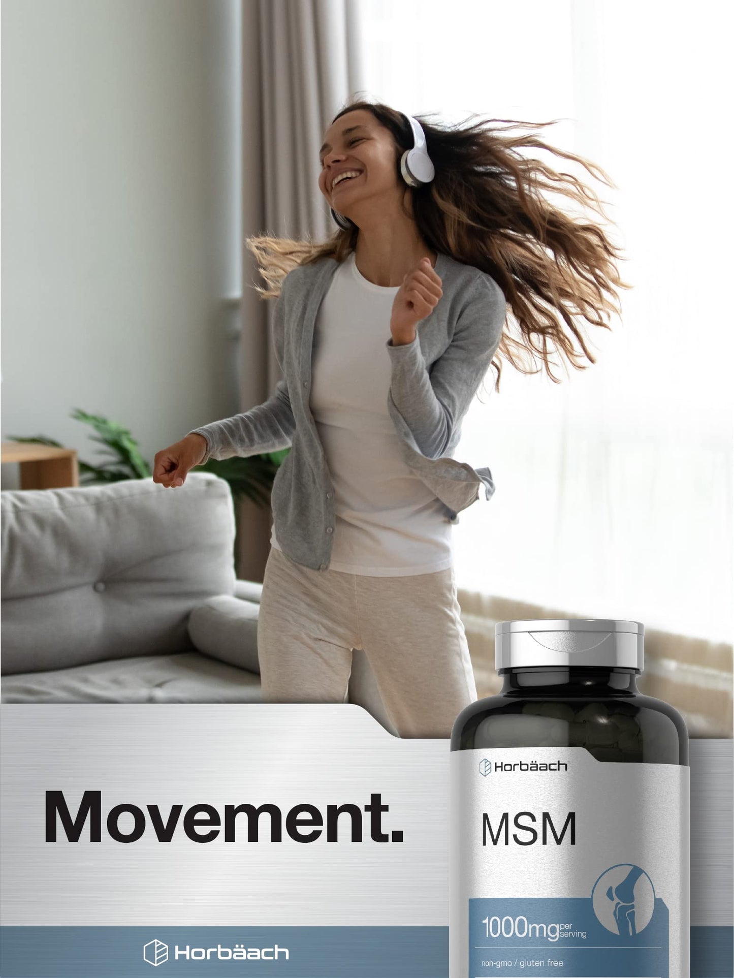 Horbäach MSM Supplement Capsules 250 Count