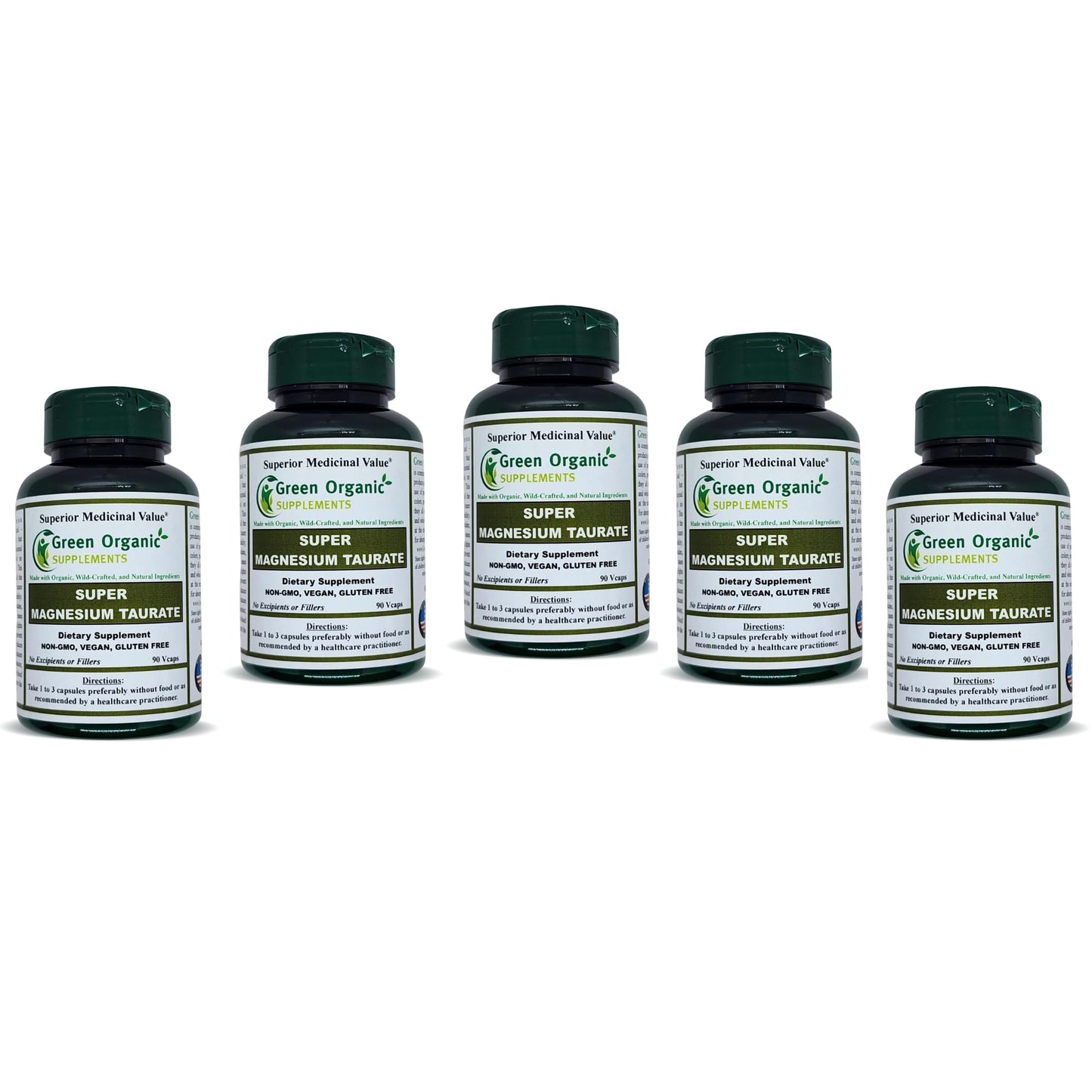Green Organic Supplements Magnesium Taurate High Absorbable Tablet, 90