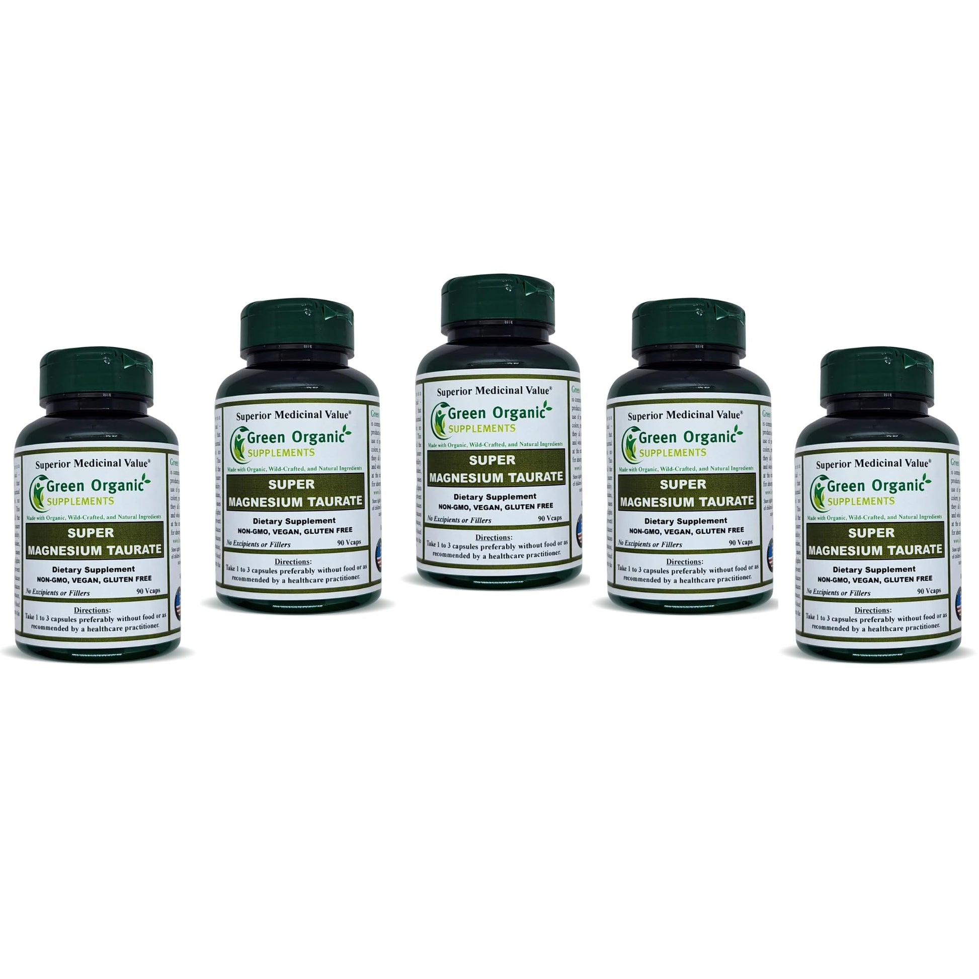 Green Organic Supplements Magnesium Taurate High Absorbable Tablet, 90
