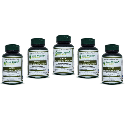 Green Organic Supplements Magnesium Taurate High Absorbable Tablet, 90