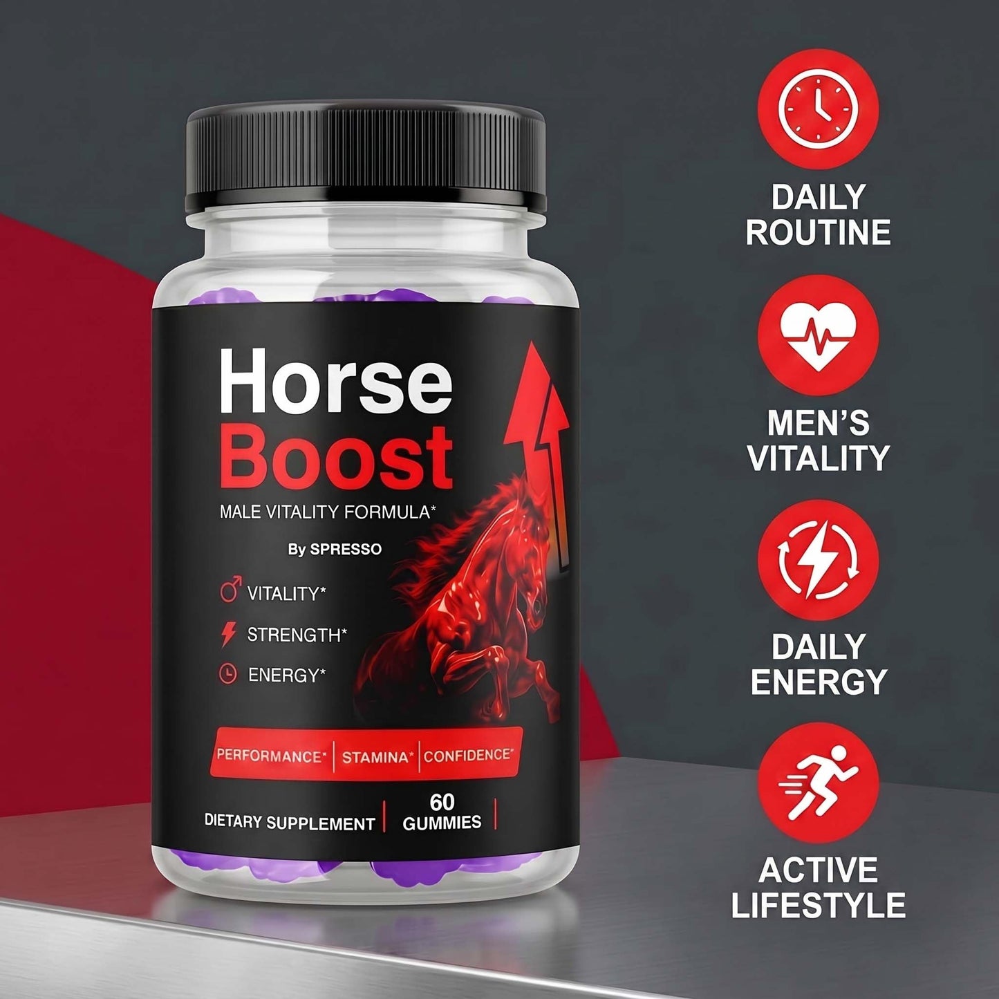SPRESSO Horse Boost Gummies 60 Gummies