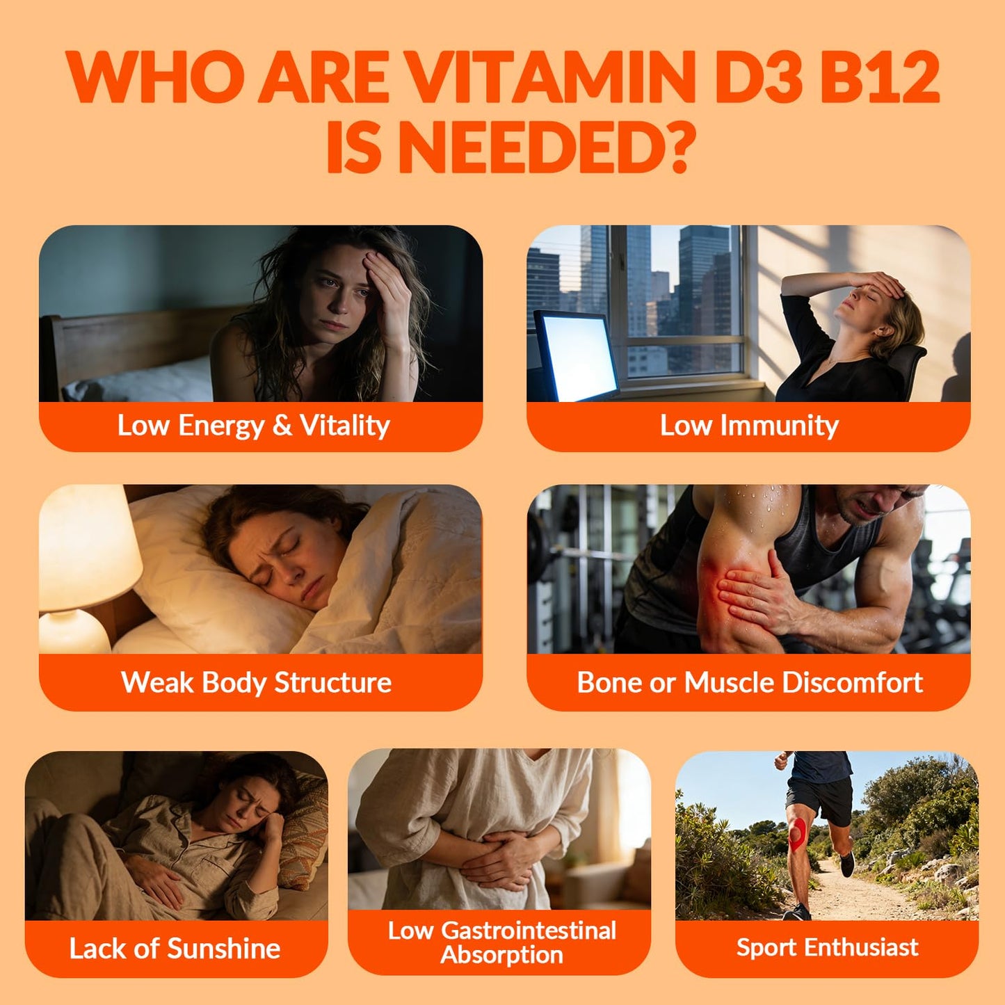 WEEVIT Vitamin D3 B12 Gummies, 120 Count