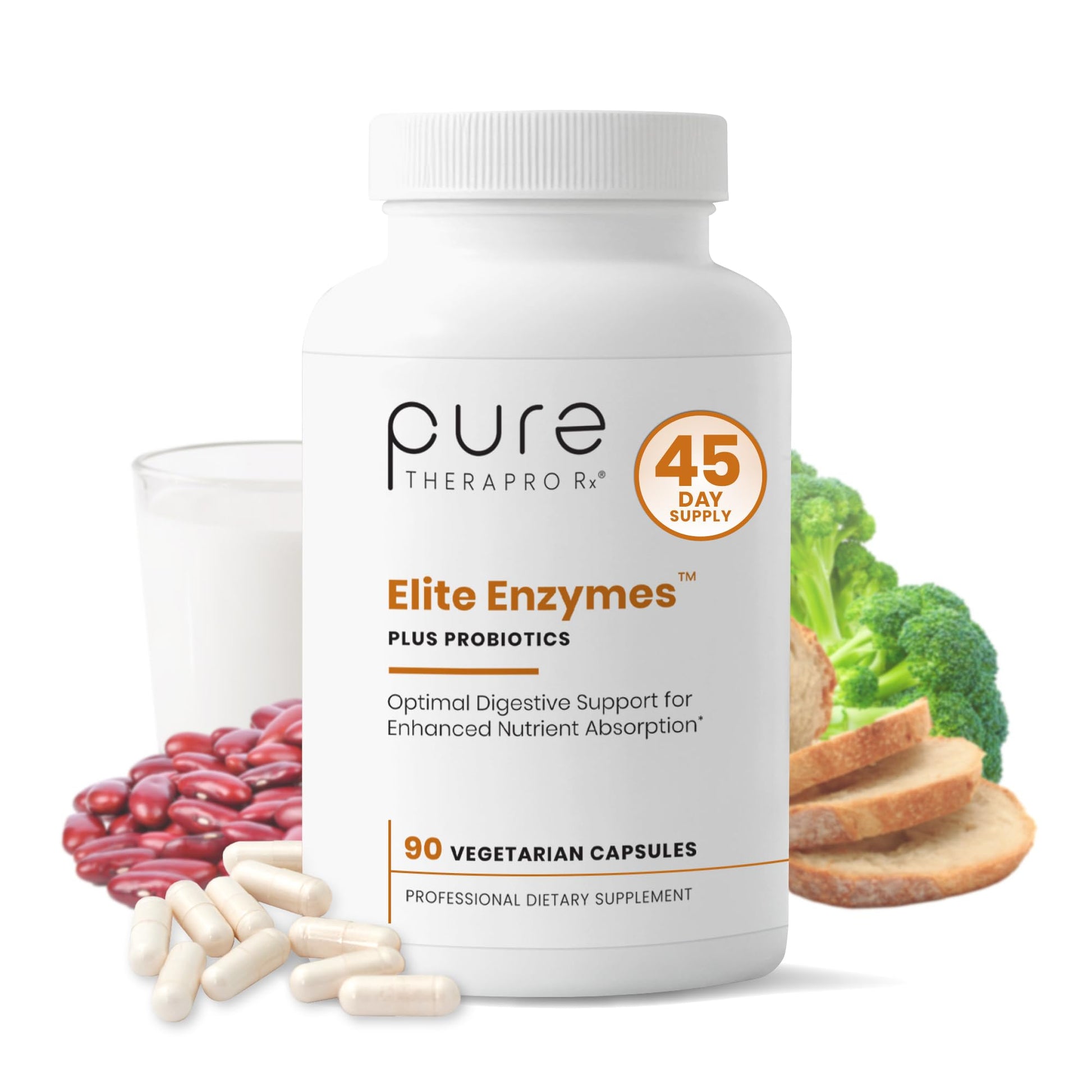 Pure Therapro Rx Elite Enzymes Plus Probiotics Extra Strength 90 Capsules