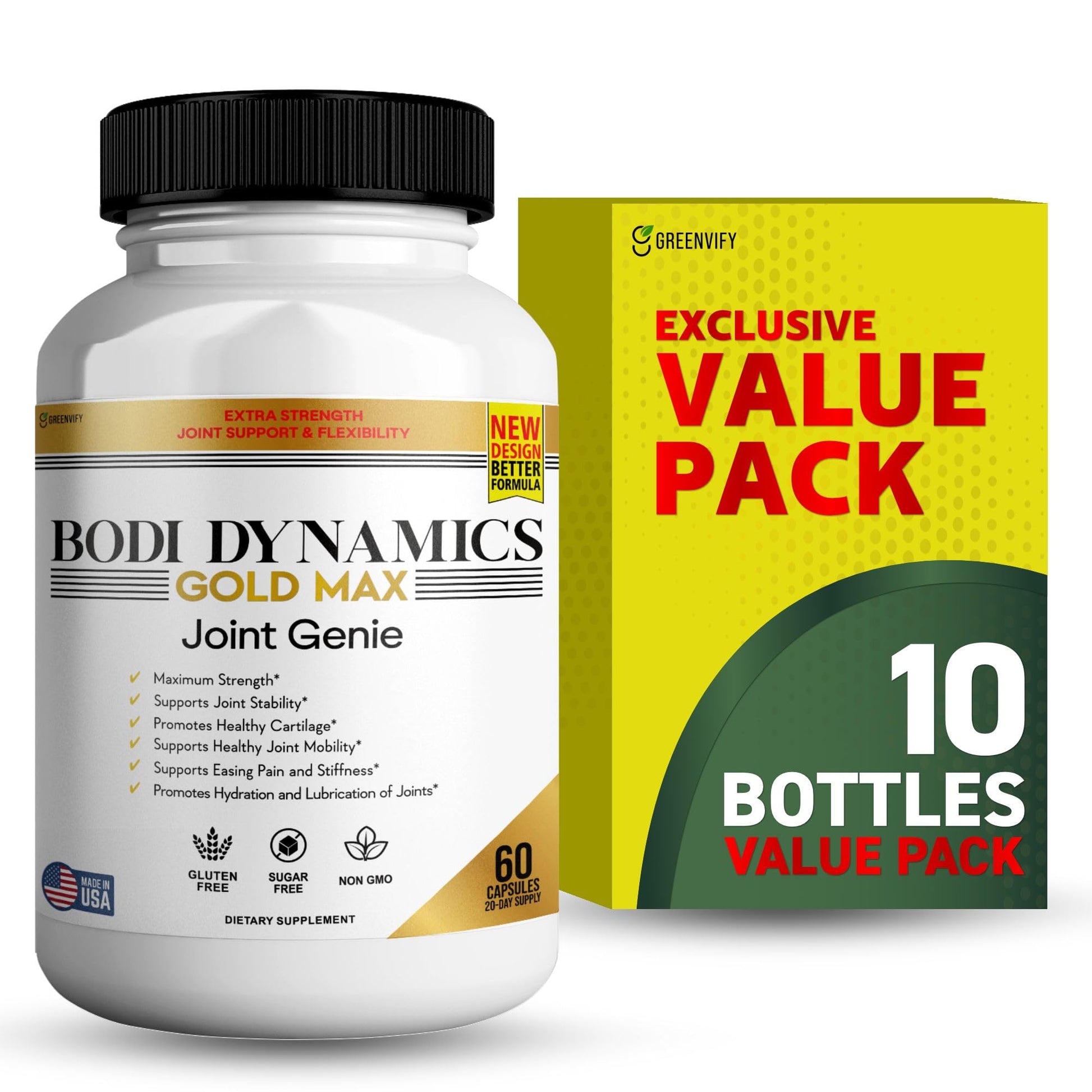 GREENVIFY Bodi Dynamics Gold Max Joint Genie Capsules 600