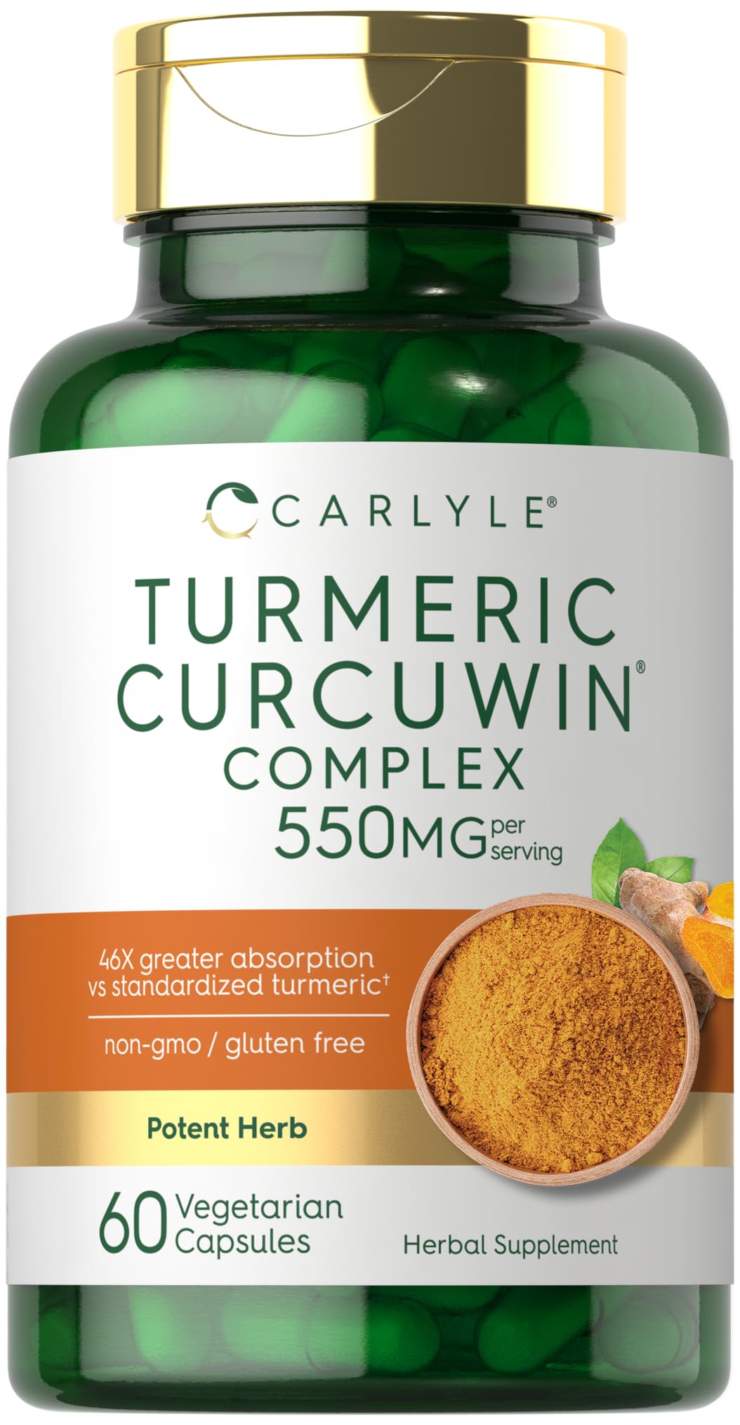Carlyle Turmeric Curcumin 550mg Capsules 60 Count