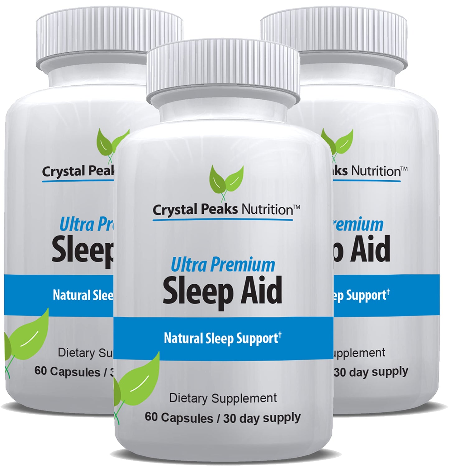 CRYSTAL PEAKS NUTRITION Natural Sleep Aid Herbal Sleep Supplement Capsule 60 Capsules