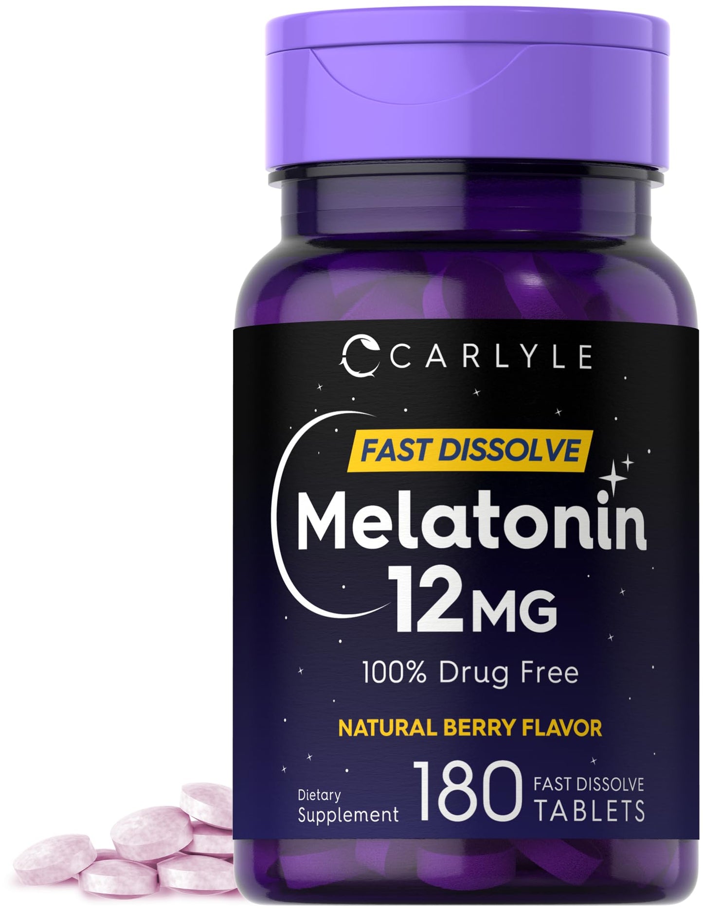Carlyle Melatonin 12 mg Fast Dissolve Tablets, 180 Count