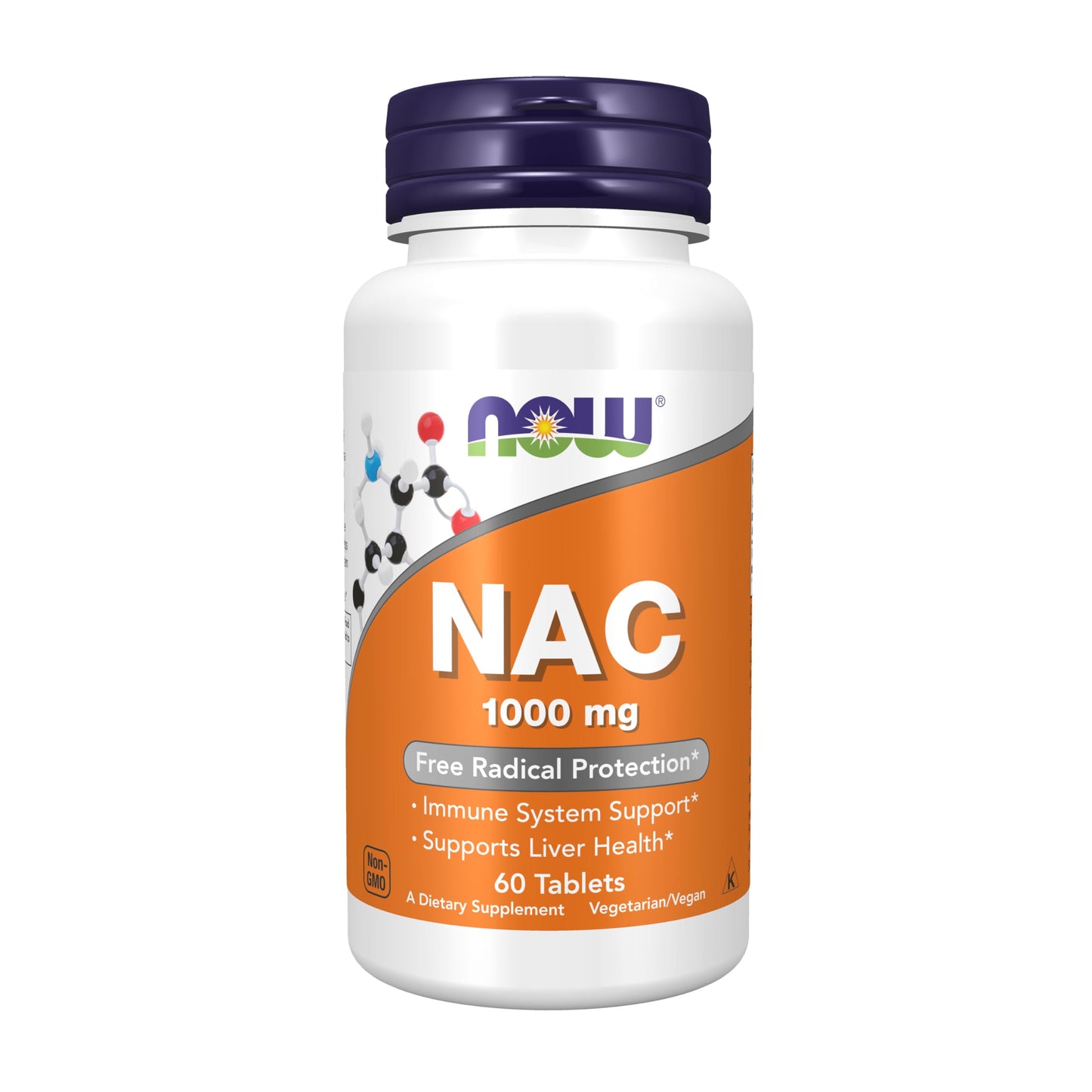NOW Foods NAC (N-Acetyl-Cysteine) 1,000 mg Tablets, 60 Count
