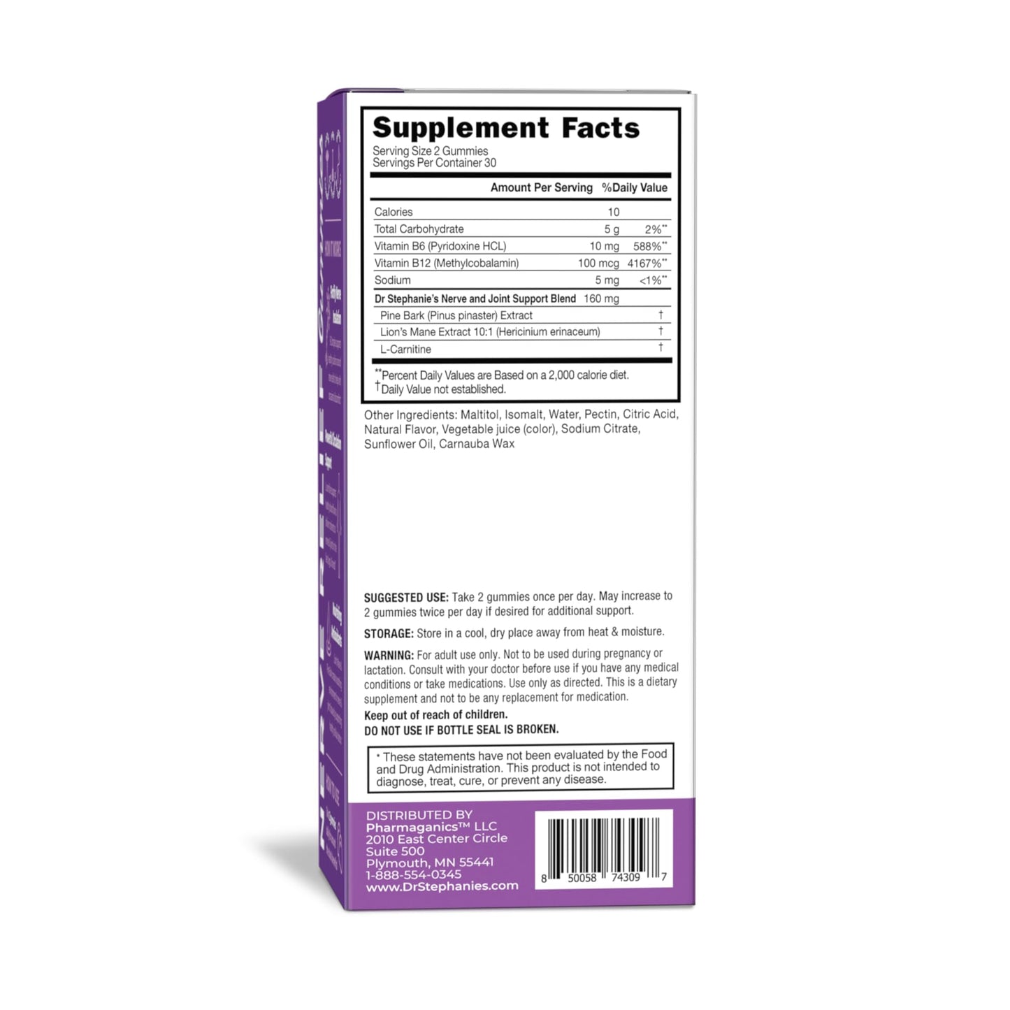Pharmaganics Nerve & Joint Support Gummies 60 Count