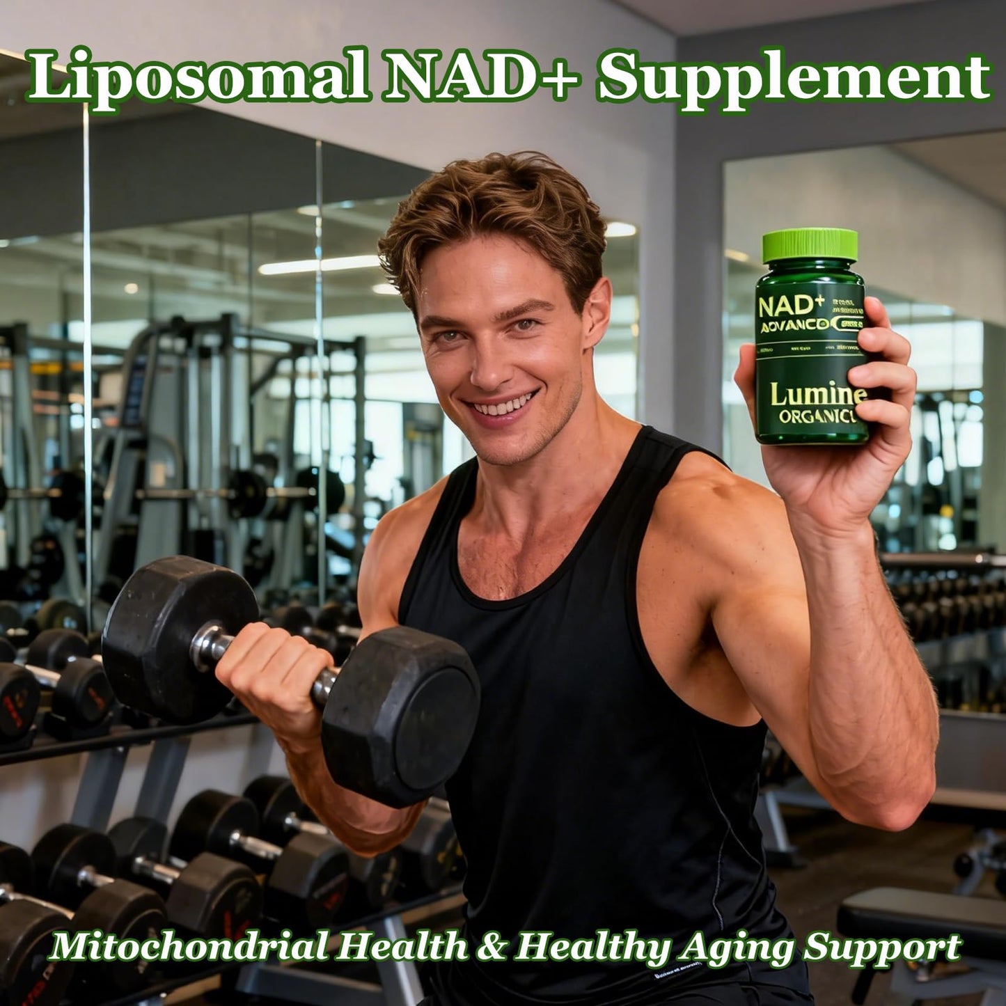Lumine Organics NAD+ Supplement for Energy Metabolism Support Liposomal Capsules 1 Capsule