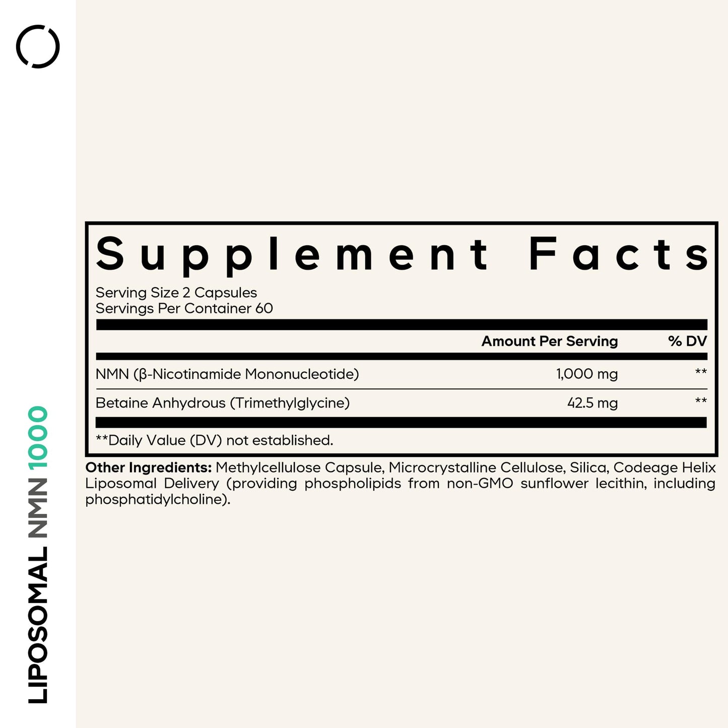 Codeage Liposomal NMN 1000mg Supplement 120 Capsules