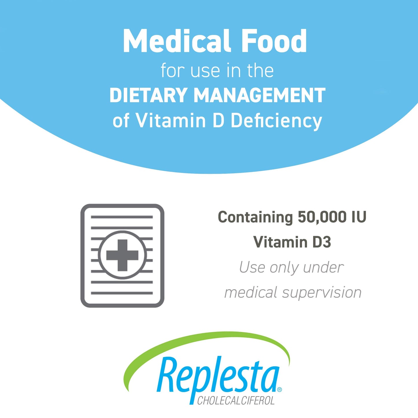Everidis Health Sciences Replesta 50,000 IU Vitamin D3 Cholecalciferol Tablet (0.8 Count)