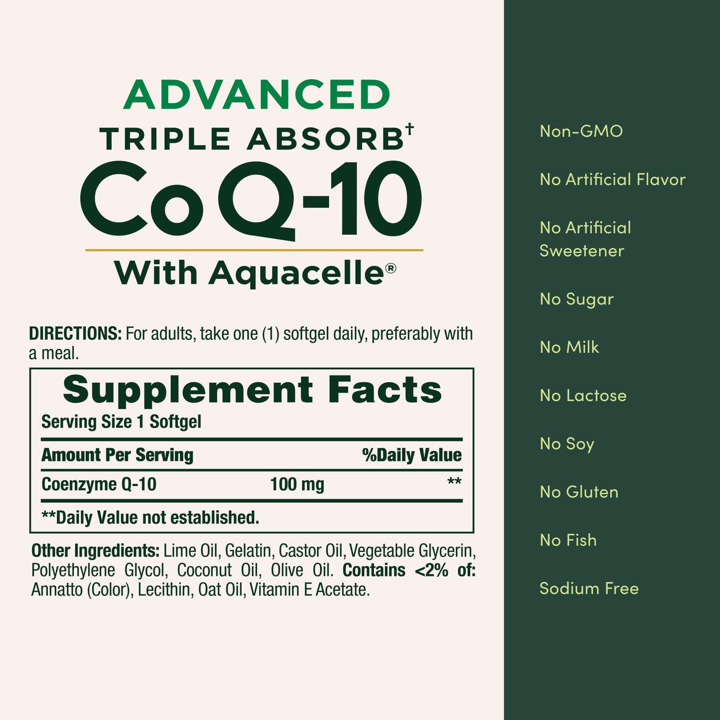 Nature's Bounty Co Q-10 Advanced Triple Absorb Softgels, 90 Count