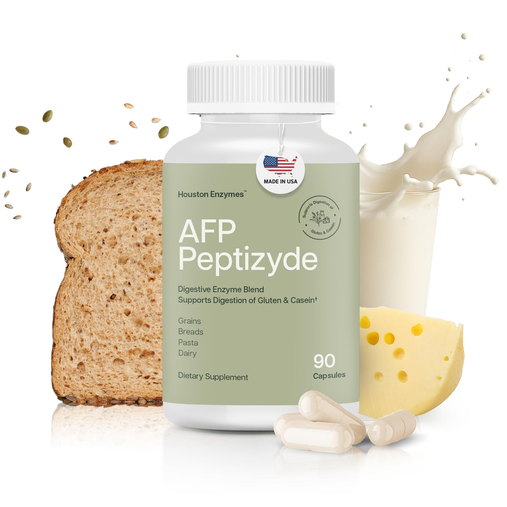 Houston Enzymes AFP Peptizyde 90 Capsules