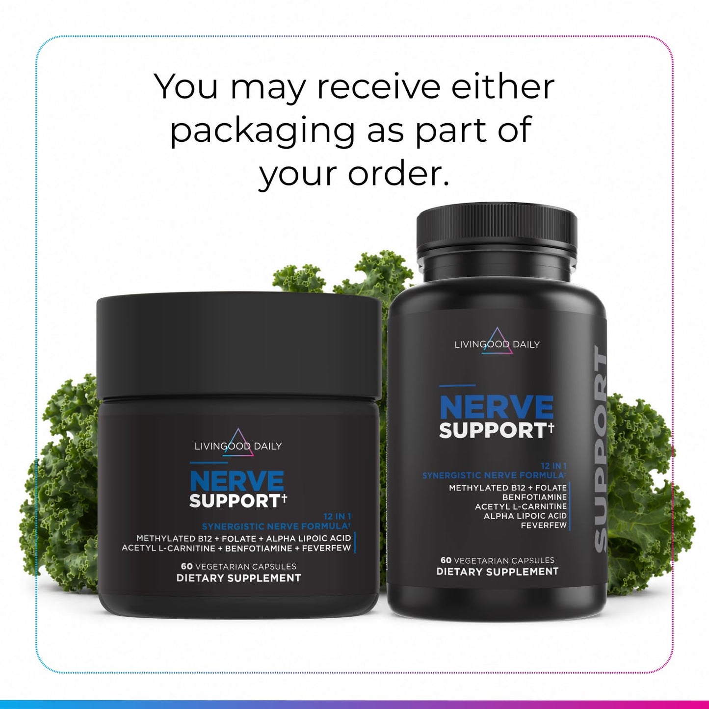 Livingood Daily 12-in-1 Nerve Support Supplement Capsules, 60 Count